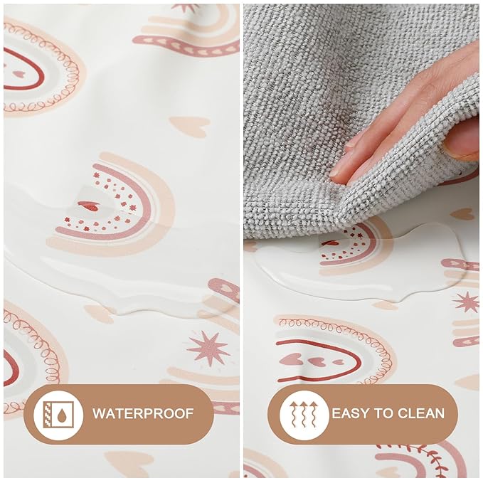 Geelin 3 Pcs PU Baby Diaper Changing Pad Liner 20 x 28 Inch Foldable Portable Waterproof Changing Pads Mat for Toddler Baby Newborns Travel Seating Lie Bed Gifts Supplies