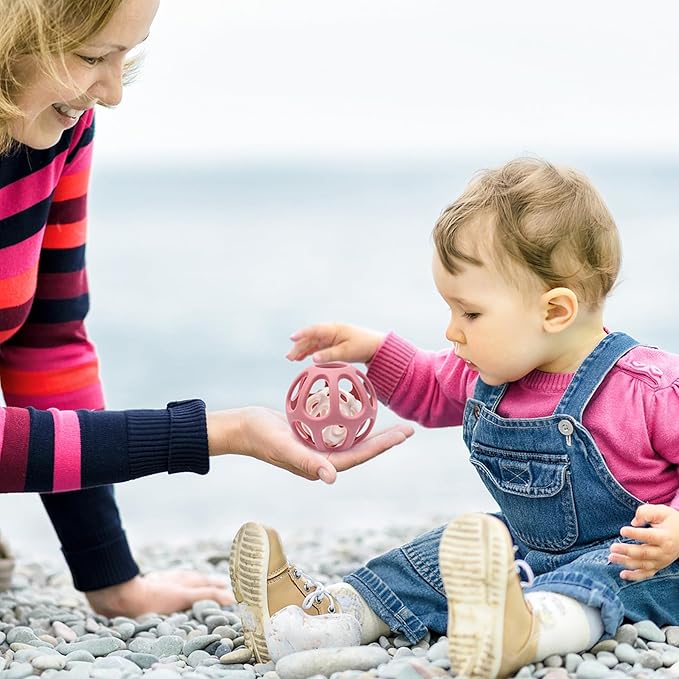 MCGMITT Sensory Balls for Baby, Food Grade Stretchy Silicone Infant Ball, Easy Grasp Ball for Babies 0-12 Months BPA-Free Montessori Learning Toy, Developmental Teething Toys Baby Shower Gifts