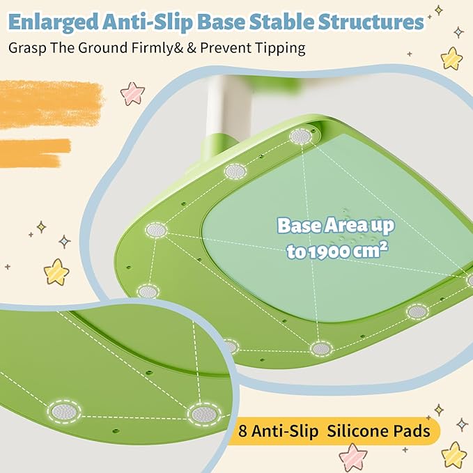 Baby Shower Stand, Toddler Bath Standing Support with Anti-Slip Base and Shower Holder, Adjustable Height, Soporte para Bañera de Bebé, Ideal Gift for Infants 6-36 Months-Green (Upgraded-Frog)