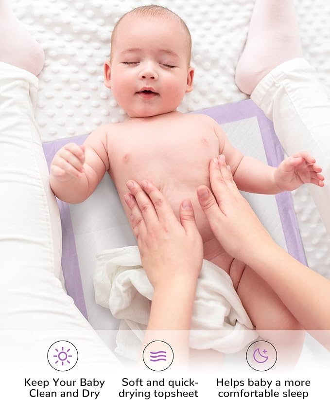 Baby Disposable Changing Pads 100 Pack Disposable Baby Underpads Ultra Soft Waterproof Diaper Changing Liners 13 x 18 in