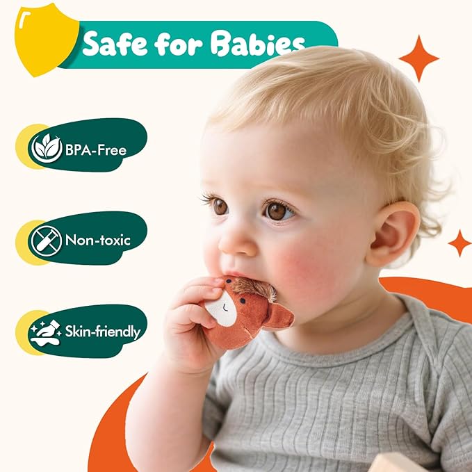 Baby Toys 6-12 Months - Soft Barn with Stuffed Farm Animals, Sensory Balls, Crinkle Paper & Mirror - Montessori Toys for Toddlers 1-3, 1 Year Old Boy Girl Gifts