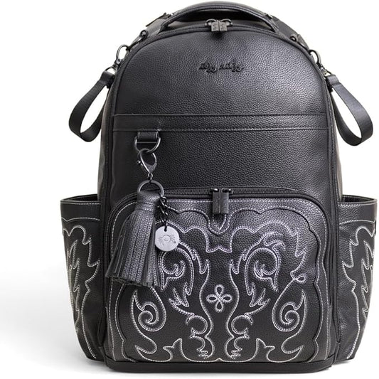 Itzy Ritzy Diaper Bag Backpack – Large Capacity Boss Plus Baby Backpack Diaper Bag Featuring 19 Pockets, Changing Pad, Stroller Clips, and Comfortable Straps (Outlaw)