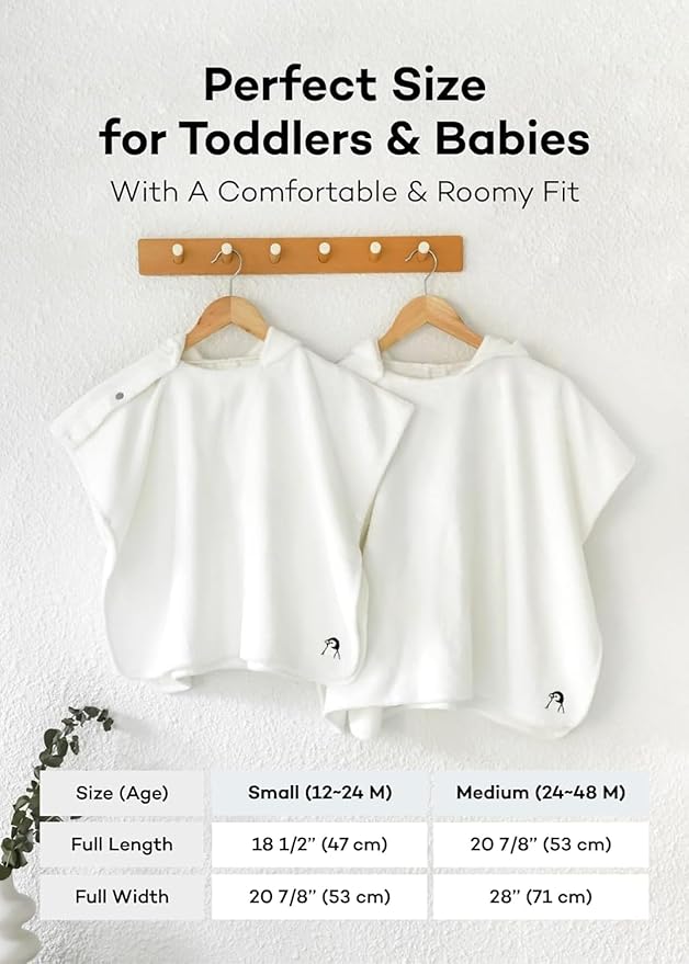 Konny Baby Hooded Towel Rayon from Bamboo Cotton Baby Bath Beach Towel Hooded Poncho, Oeko-TEX, Ultra Soft & Quick-Dry, Newborn Boys Girls Toddler (Pink, Medium)