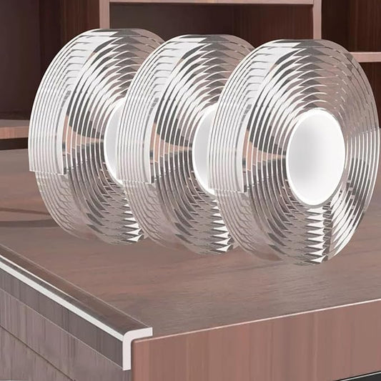 0.8 in x 9.84 FT,3 Pack Clear Soft Corner Protectors for Furniture Strip,Sharp Edge & Table Bumper,Window Edge,Wall Protector, Soft Corner Guards Safe for Proof,Table Corner Protectors in Family