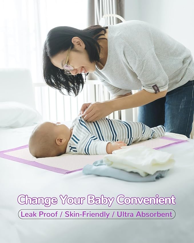 Baby Disposable Changing Pads 100 Pack Disposable Baby Underpads Ultra Soft Waterproof Diaper Changing Liners 13 x 18 in