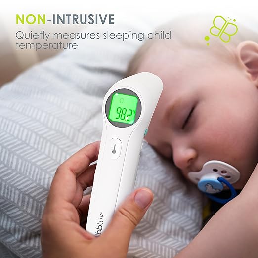 bblüv - Orä - Non-Contact Digital Infrared Thermometer, Ear Thermometer - 5 in 1 in LED Display, for Babies, Children, and Adults Tracking Fever Indicator – Fast 1 Second Temperature
