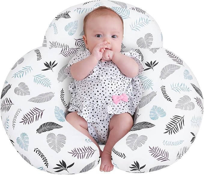 AMASKY Breastfeeding Pillows for More Support for Mom and Baby, with Removable Cotton Cover, Machine Washable, Pallet of Product(Milky White)