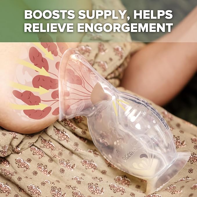 Haakaa Manual Breast Pump with Base 4 Fl Oz/100ml+Lid