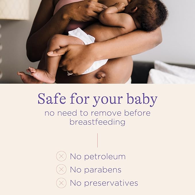 Lansinoh Organic Nipple Butter, Nipple Cream Safe for Breastfeeding Baby, Postpartum Essentials for Mom, 2 Ounces