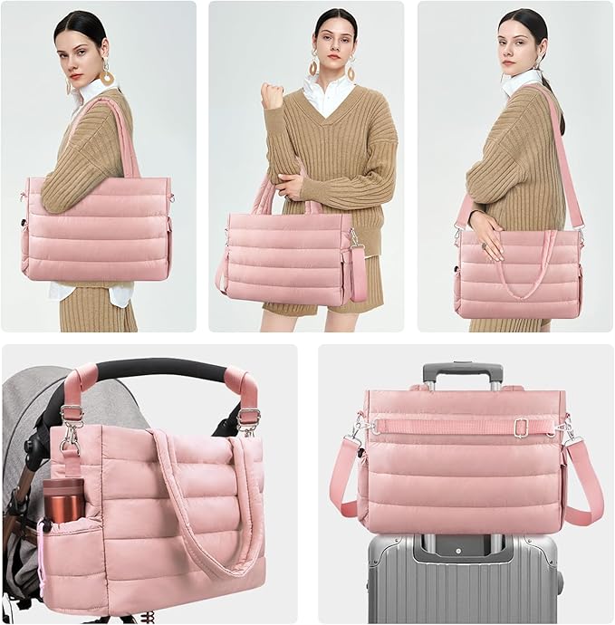 Diaper Bag Tote, Baby Diaper Tote Bags Crossbody Hospital Bag Travel Large Mommy Bag, with Silicone Pacifier Case