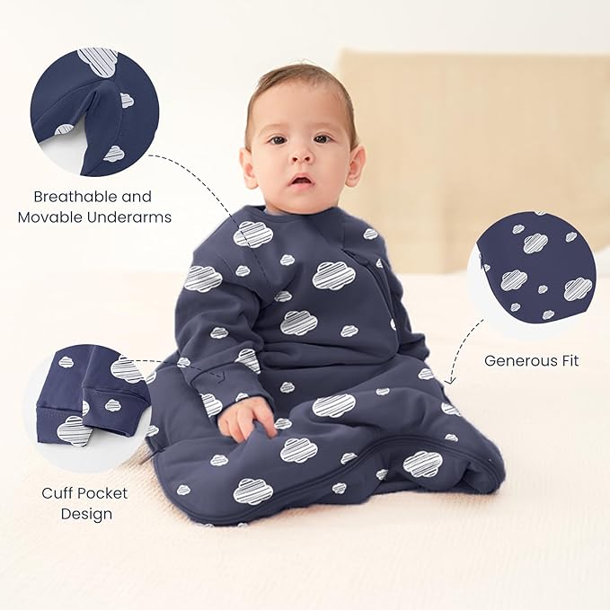 Unisex Sleeping Bag for Babies and Toddlers 1.0 Tog Sleep Sack 18-36 Months, Baby Sleep Sack, Newborn Sleep Sack, Wearable Blanket Baby, One Piece Long Sleeves, Gifts for Toddlers