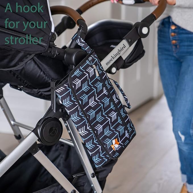 Lil Fox Portable Changing Pad - One-Hand Diaper Change Pad for Baby Diaper Bag or Changing Table. Unisex Baby Shower Gifts, Newborn Essentials