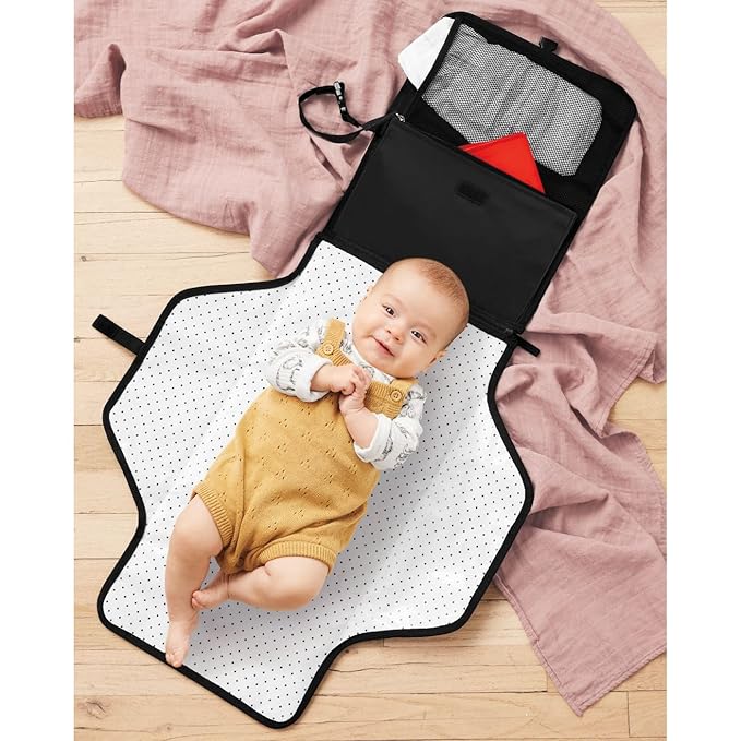 Skip Hop Pronto Signature Portable Changing Mat, Cushioned Diaper Changing Pad with Built-In Pillow