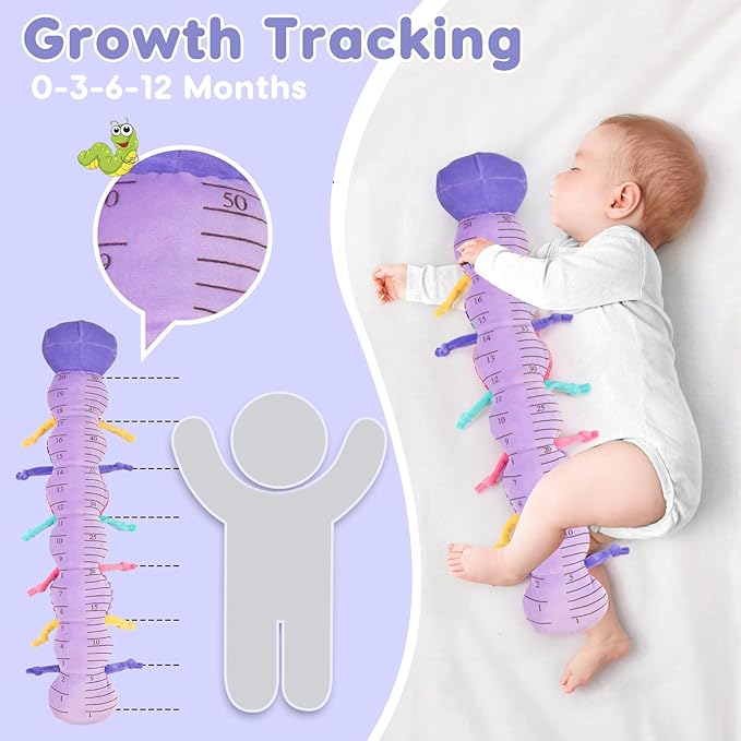 Baby Girl Toys 0-3-6 Months Musical Stuffed Animals Plush Caterpillar Toy with Crinkle Rattles Tummy Time Development Sensory Toys infants 6-9-12 Months Newborn Girls Boys Shower Valentines Day Gifts