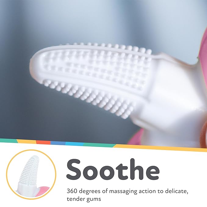 Nuby NanaNubs Banana Massaging Toothbrush - Baby Teething Toy - 3+ Months - Pink (Pack of 12)