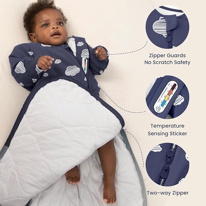 Unisex Sleeping Bag for Babies and Toddlers 1.0 Tog Sleep Sack 18-36 Months, Baby Sleep Sack, Newborn Sleep Sack, Wearable Blanket Baby, One Piece Long Sleeves, Gifts for Toddlers