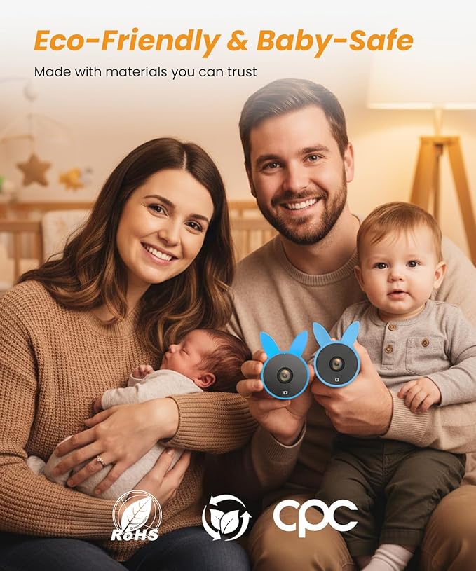 Babyvue BV2 USB Car Camera for Baby : 4.5" Car Seat Camera with 1080P Crystal Clear Mirror View, Easy Installation Carseat Rear Facing Moitor for Pet & Kids, HD IR Night Vision Backseat Monitor