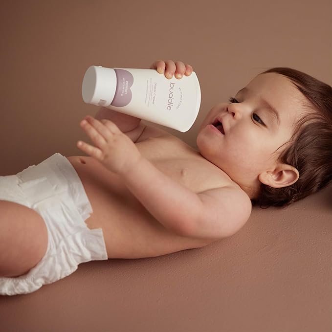 Buddle Bottom Buddy & Paddle Pal 2-Piece Kit, 20% Zinc Oxide Cream Protects Baby Skin from Diaper Rash, & Silicone Spatula Applicator, 4 oz Gift Set