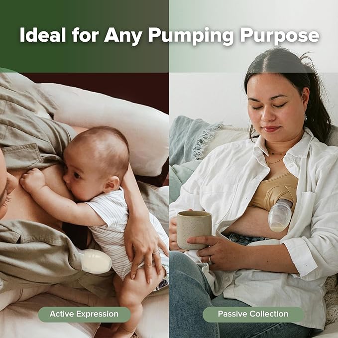 haakaa Manual Breast Pump for Breastfeeding, Silicone, Clear 4oz/100ml