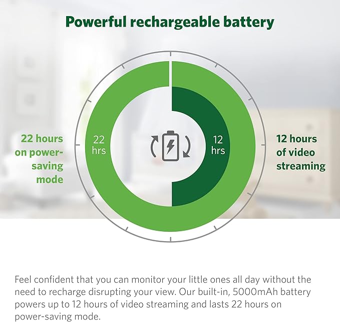 LeapFrog LF930HD Baby Monitor, 7” 720p HD Display,Video Baby Monitor with Camera and Audio, 1080p Smart Remote Access,360° Pan & Tilt,Color Night Light &Vision, Two-Way Intercom