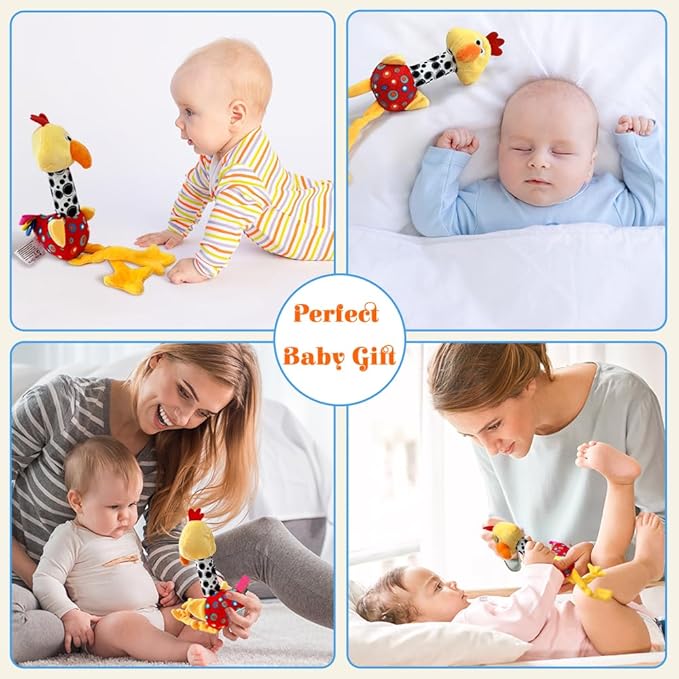Baby Rattles for Babies 0-6 Months,Infant Developmental Hand Grip Baby Toys,Infant Girl Boy Toys for Babies 0-12 Months,Newborn Baby Sensory Learning Toys for 0-3-6-9-12 Months Birthday Gifts