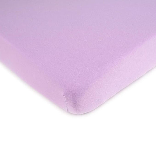 SheetWorld Fitted Pack N Play Playard Sheet Compatible with Baby Trend Portable Playard 26 x 37 inches, 100% Cotton Jersey, Hypoallergenic, Butter Soft, Solid Lavender, Made in USA