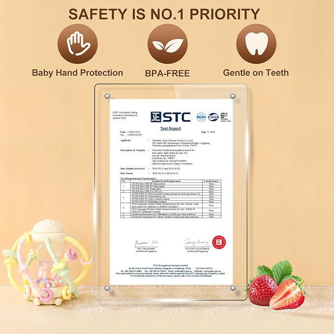 Socub Baby Montessori Sensory Toys for 0-6 6-12 Months, Food Grade Teething Toys for Babies 3-6 6-12 12-18 Months, Newborn Infant Learning Developmental Rattle Toy for 6-12 Months Boys Girls(Pink)