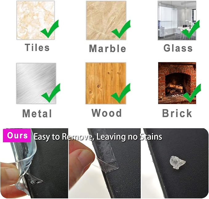 Angloria Edge Protector 100% Silicone, Baby Proofing Clear Table Corners Guards, Pre-Taped Adhesive Soft for Kids Proof Safety, Wall Furniture Bumper