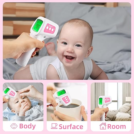 Snomd Non-Contact Infrared Forehead Thermometer for Adults, Kids & Baby, 3-in-1 No-Touch Digital Fever Temperature Gun, Accurate & Fast Reading