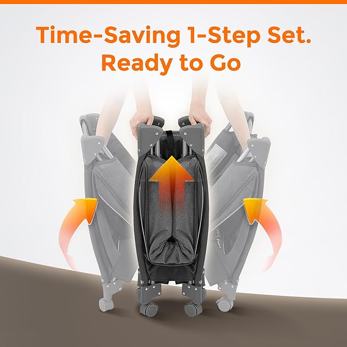 Pamo Babe One Step Setup 4-in-1 Playard for Babies Pack and Play - Portable Crib with Changing Table