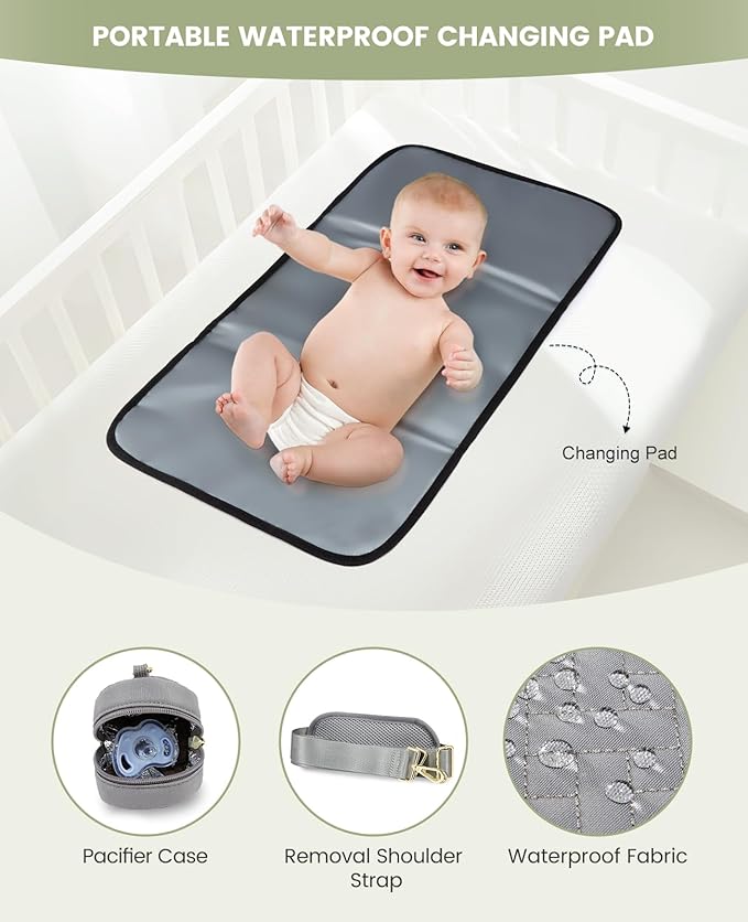 LOVEVOOK Diaper Bag Tote, Large Baby Diaper Bag Waterproof Travel Diaper Tote with Changing Pad