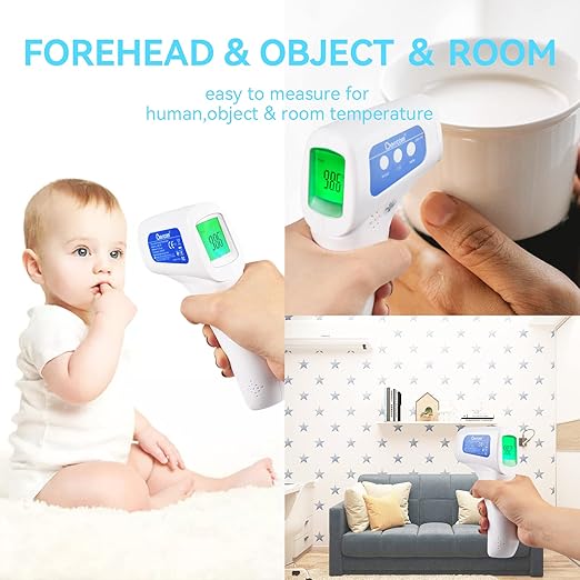 Berrcom Digital Non Contact Infrared Forehead Thermometer Contactless Thermometer 3 in 1 for Kids Infant Adult Fever Check Thermometer Temperature Gun for Baby