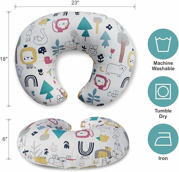 aphrfamma Nursing Pillow, Ergonomic Support Breastfeeding Pillow for Easier Breast Feeding and Bottle Feeding, Baby Feeding Pillow with Machine Washable Cotton Cover (Cartoon)