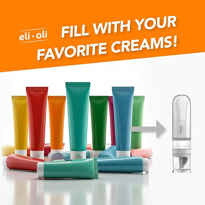 Eli & Ali Swiper Tube - Diaper Rash Cream Dispenser/Applicator with Travel Size Refillable Silicone Tube for Creams, Chest Rubs, etc. - Alternative to Diaper Cream Spatula, TSA Friendly - Grey, 1 Pack