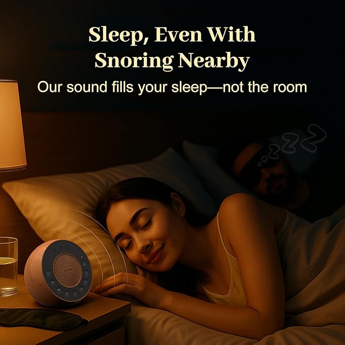 Housbay White Noise Machine with 31 Soothing Sounds, 5W Loud Stereo Sound, Auto-Off Timer, Adjustable Volume, Sleep Sound Machine for Baby, Kid, Adult -Wood Grain