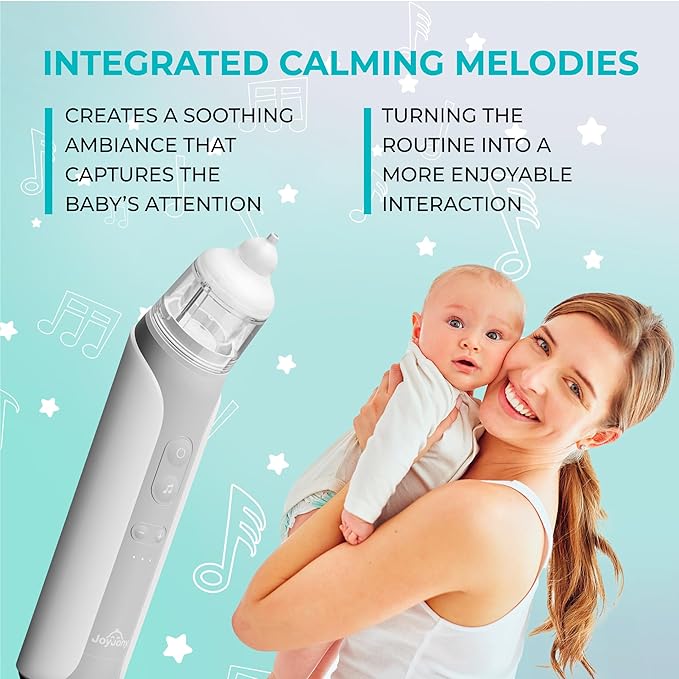 Electric Baby Nasal Aspirator - Nose Sucker Machine for Newborn Infants Toddlers Kids Adults - Automatic Hospital Grade Booger Snot Vacuum Cleaner with 3 Adjustable Suction Levels for Mucus Removal