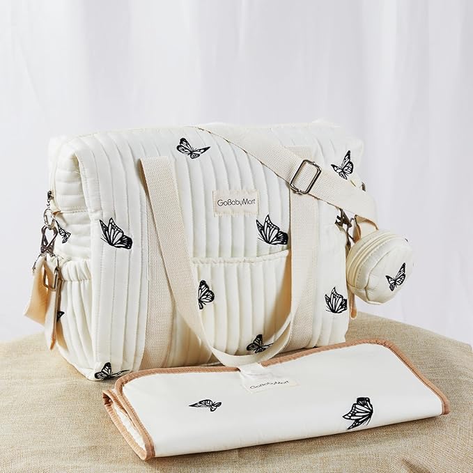 3pc Diaper Bag Tote Set, Hospital Bag for Labor & Delivery, Maternity Travel Bag with Changing Pad & Pacifier Case