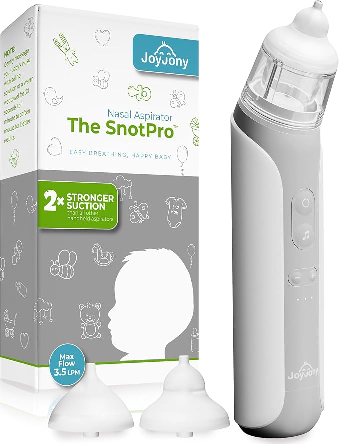 Electric Baby Nasal Aspirator - Nose Sucker Machine for Newborn Infants Toddlers Kids Adults - Automatic Hospital Grade Booger Snot Vacuum Cleaner with 3 Adjustable Suction Levels for Mucus Removal