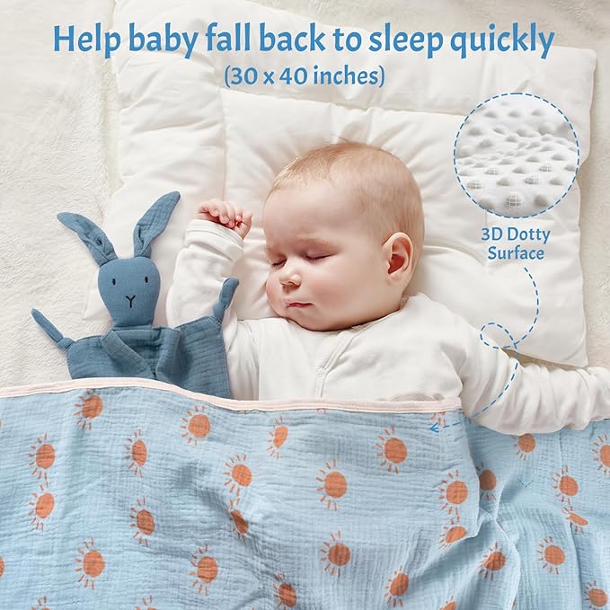 Baby Shower Gifts for Boys, Baby Boy Gifts & Newborn Essentials Bunny Lovey Security Blanket Wooden Milestone Card Infant Rattle Toy, Neworn Boy Gift Basket Set