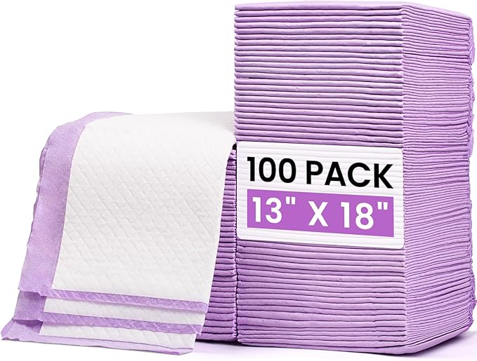 Baby Disposable Changing Pads 100 Pack Disposable Baby Underpads Ultra Soft Waterproof Diaper Changing Liners 13 x 18 in
