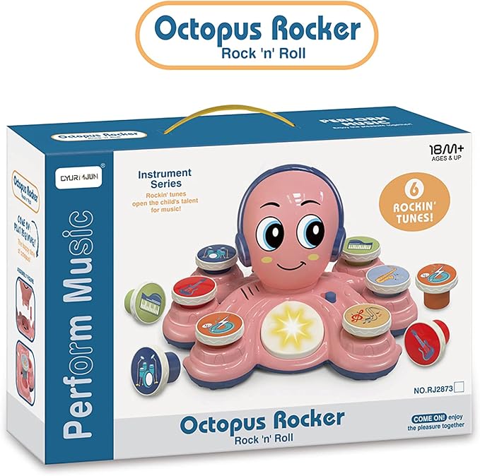 Baby Musical Toys Learning Toys for Toddlers, Octopus Music Toys, Preschooler Musical Educational Instruments Toy for Baby, Birthday Toys for Girls Boys