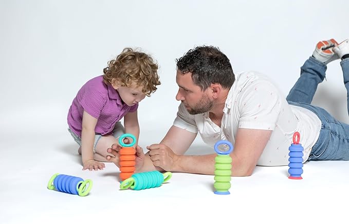 KRUMPLES Plungy Blue Sensory Suction Toy for Ages 10M+ | BPA-Free Silicone Fidget | Promotes Fine Motor Skills | Dishwasher Safe | Ideal Baby and Toddler Gift | Fun for All Ages