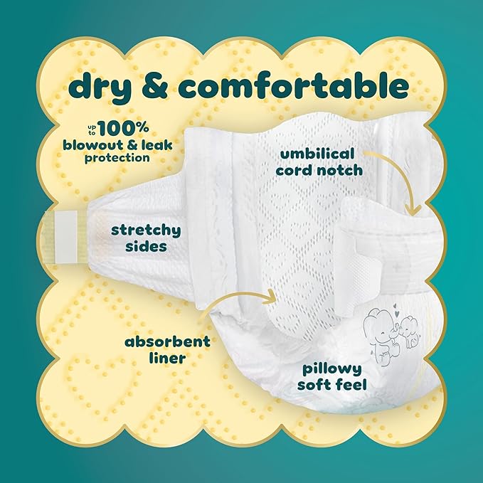 Pampers Baby Diapers - Swaddlers - Size 0, 31 Count, Ultra Absorbent Disposable Newborn Diaper