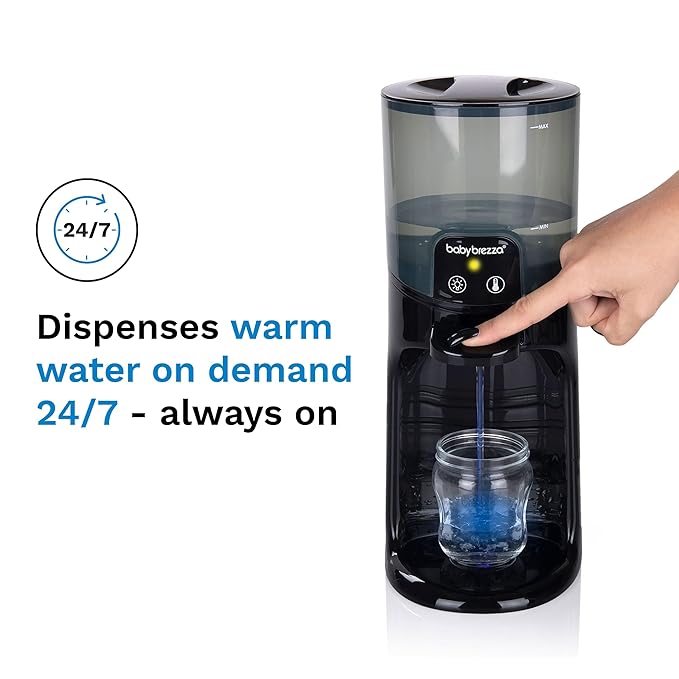 Baby Brezza Instant Baby Bottle Warmer Advanced - Fast Water Warmer Instantly Dispenses 24/7 in 3 Temperatures with Nightlight