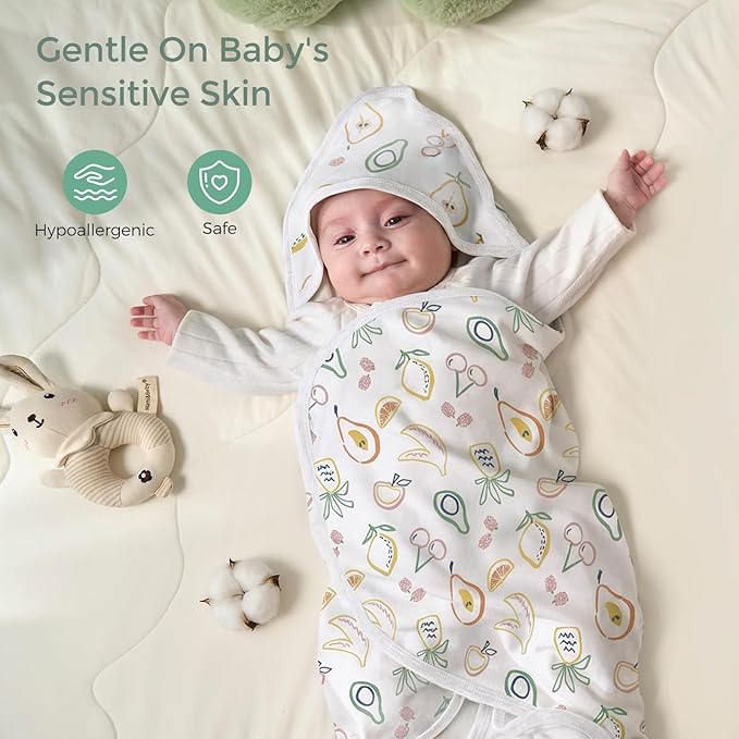 Momcozy Baby Towel with Hooded - Ultra Soft & Absorbent Large Bath Towel Set for Comfort & Gentle on Baby's Skin - Shower Gift & Bath Essential & Baby Registry Search for Newborn,Infant,Toddler,Kids