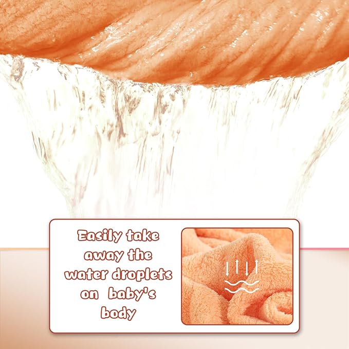 WODHOY Toddler Towels for Boy, 2 PCS 50"x32" Hooded Baby Towels Boy,Thick Absorbent Bath Towels for Kids, Coral Fleece Animal Kids Towel with Hood, Gray Mouse & Orange Monkey Set