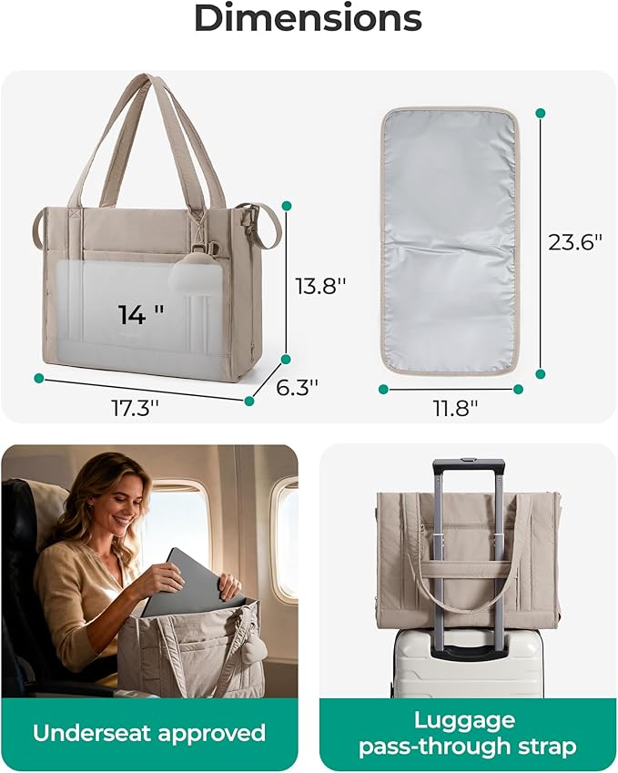 BAGSMART Diaper Bag Tote Puffer, Hospital Bag for Labor Delivery with Pacifier Case, Lightweight Baby Bag for Travel, Work | Multifunctional, Insulated Pockets, Water Resistance