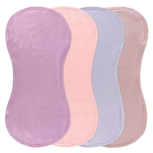 4-Pack Waterproof Changing Pad Liners | Fits Keekaroo Peanut Changer | Extra Thick, Ultra Soft & Absorbent | 2-Sided Reusable Diaper Mat | Machine Washable(Purple)