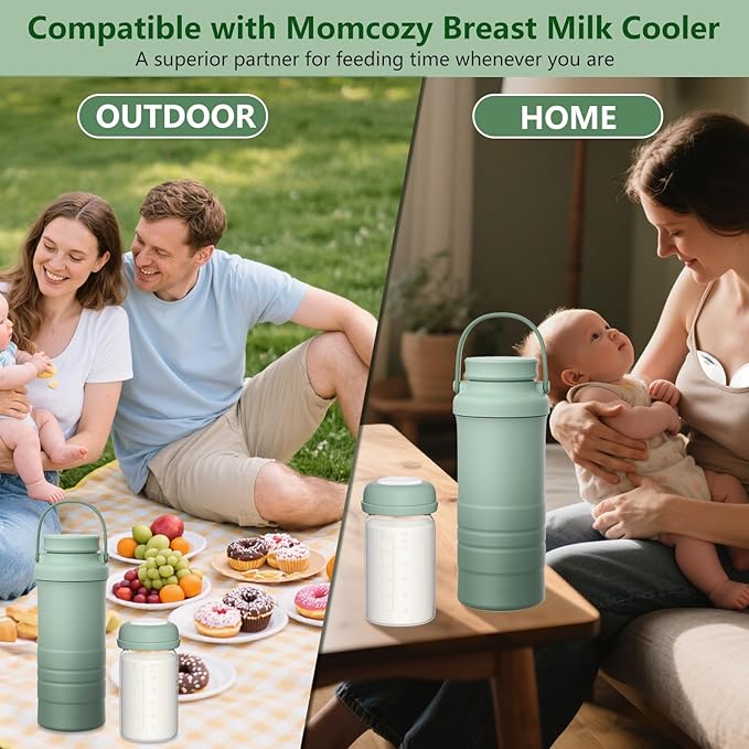 Breastmilk Storage Bottles Collection Bottles, 6oz Wide-Neck Breast Milk Container Compatible for Spectra S1 S2 SG Motif Luna Breast Pumps, Fit for Momcozy Breast Milk Cooler & Fridge, 4 Packs