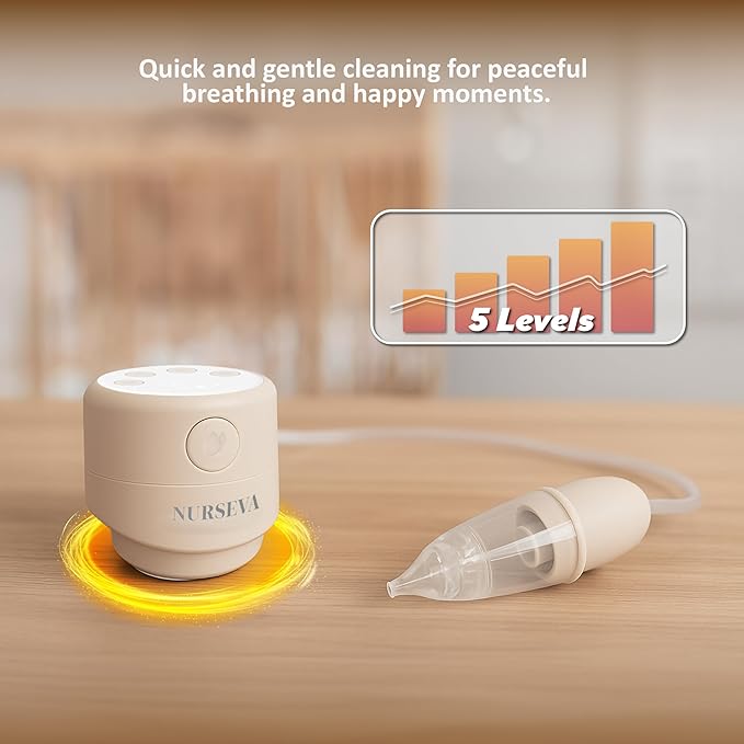 DuoCare 60N Wearable Breast Pump & Nasal Aspirator for Babies and Toddlers, Hands Free Portable Electric Pump for Breastfeeding, Discreet and Quiet, 4 Modes&15 Levels, One Pack